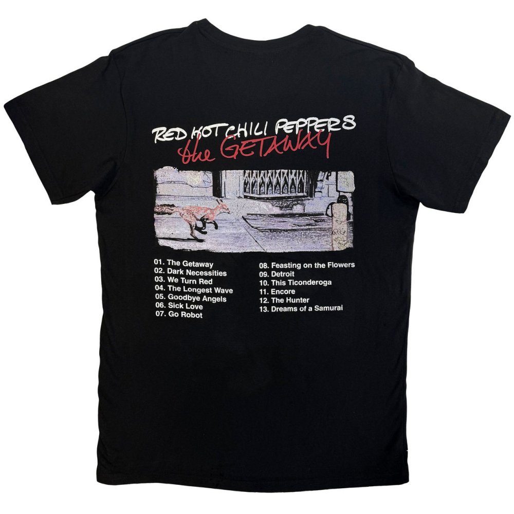 Red Hot Chili Peppers - The Getaway Tracklist Mens Tshirt - Black